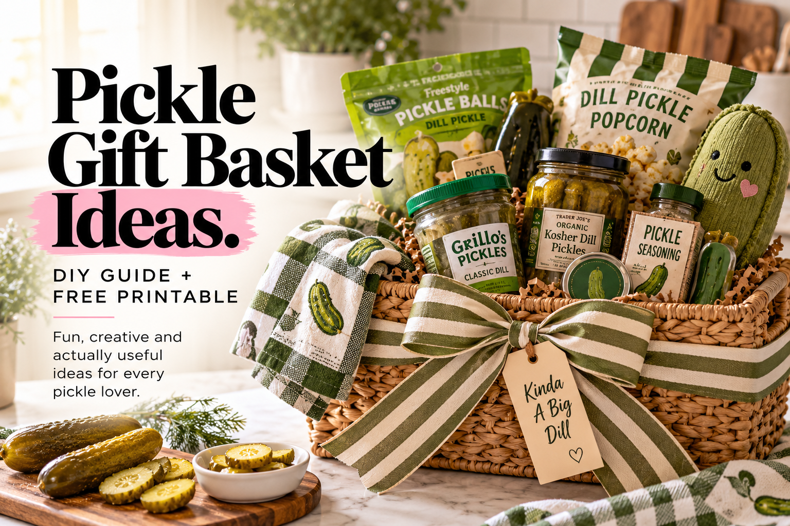 Pickle Gift Basket Ideas: DIY Guide + Free Printable
