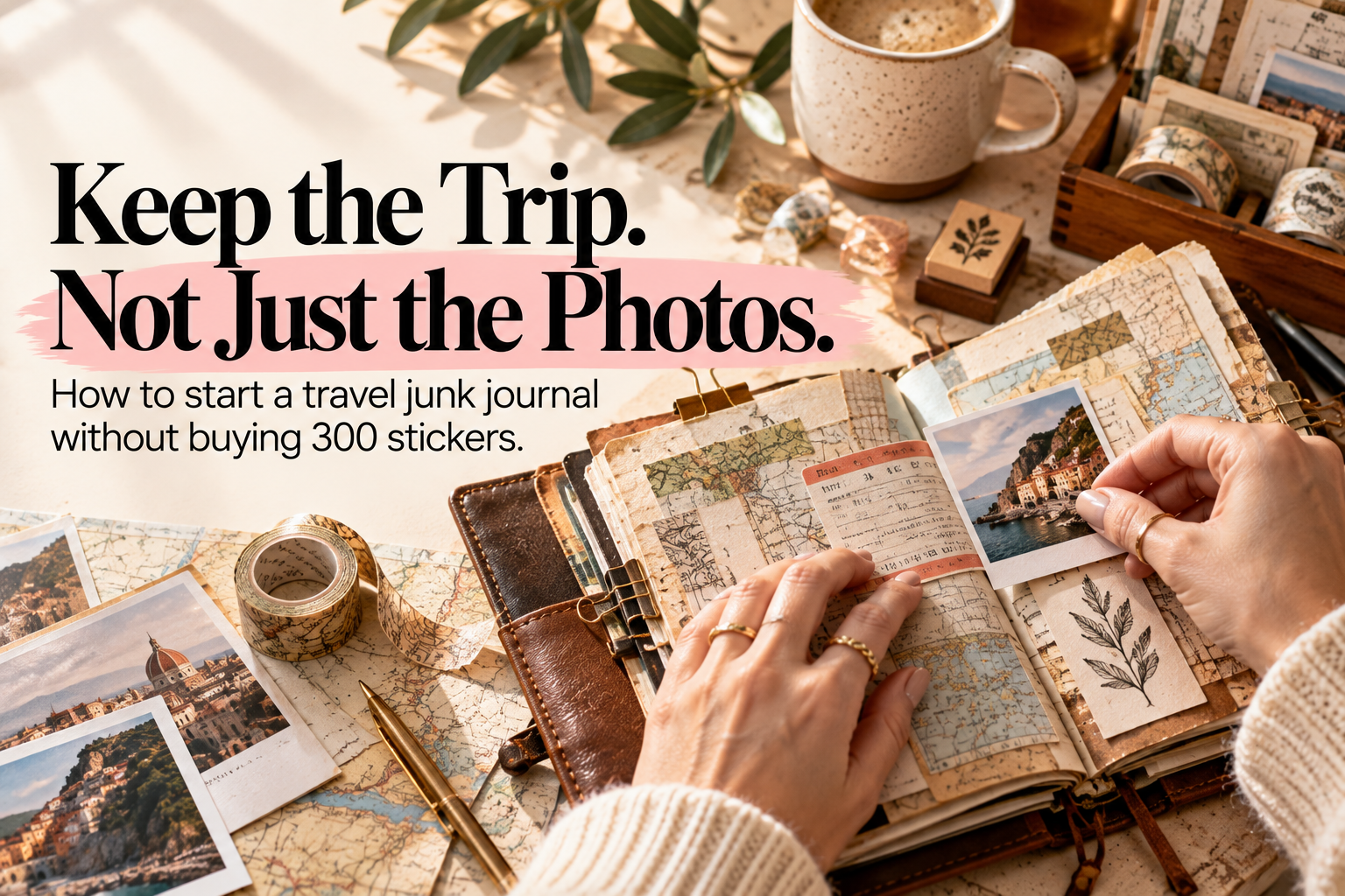 How to Start a Travel Junk Journal Without Buying 300 Stickers